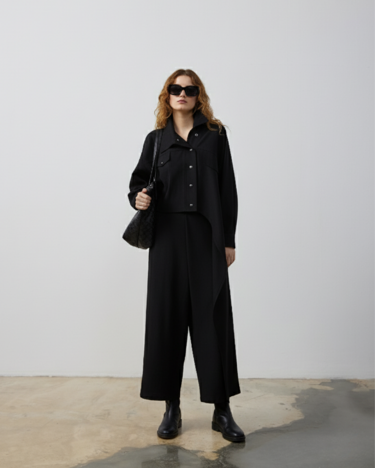 ASİMETRİK KESİM CEKET PANTOLON TAKIM 38