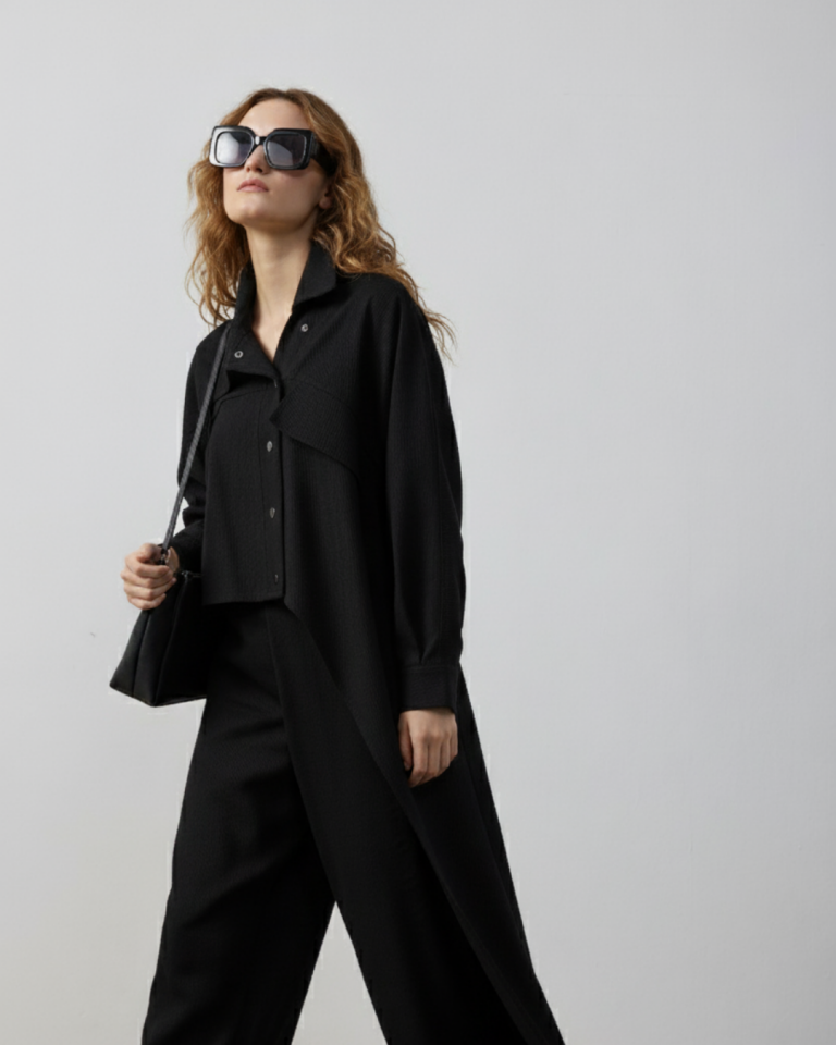 ASİMETRİK KESİM CEKET PANTOLON TAKIM