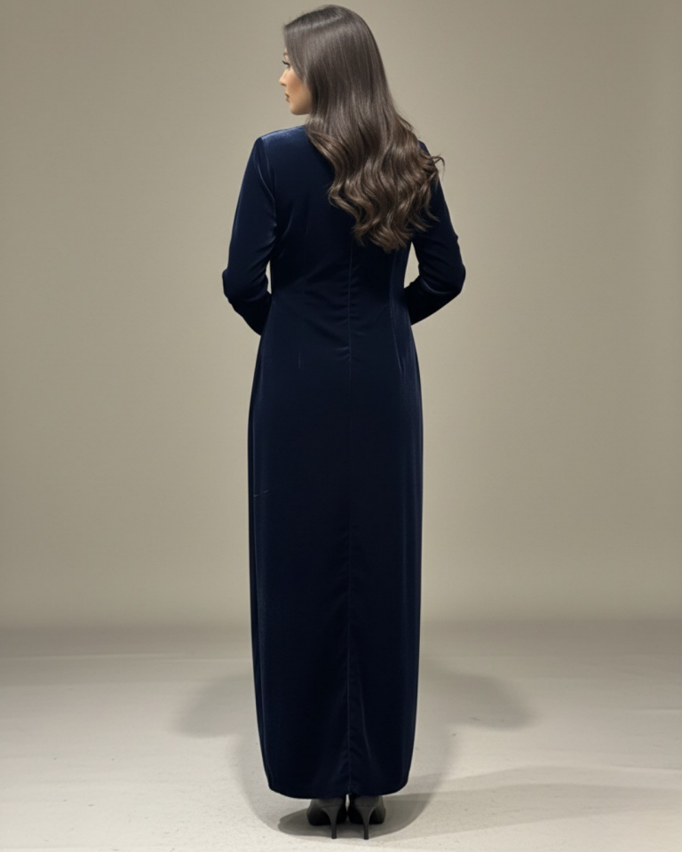 ÖN DRAPE DETAYLI ELBİSE 25E052-K