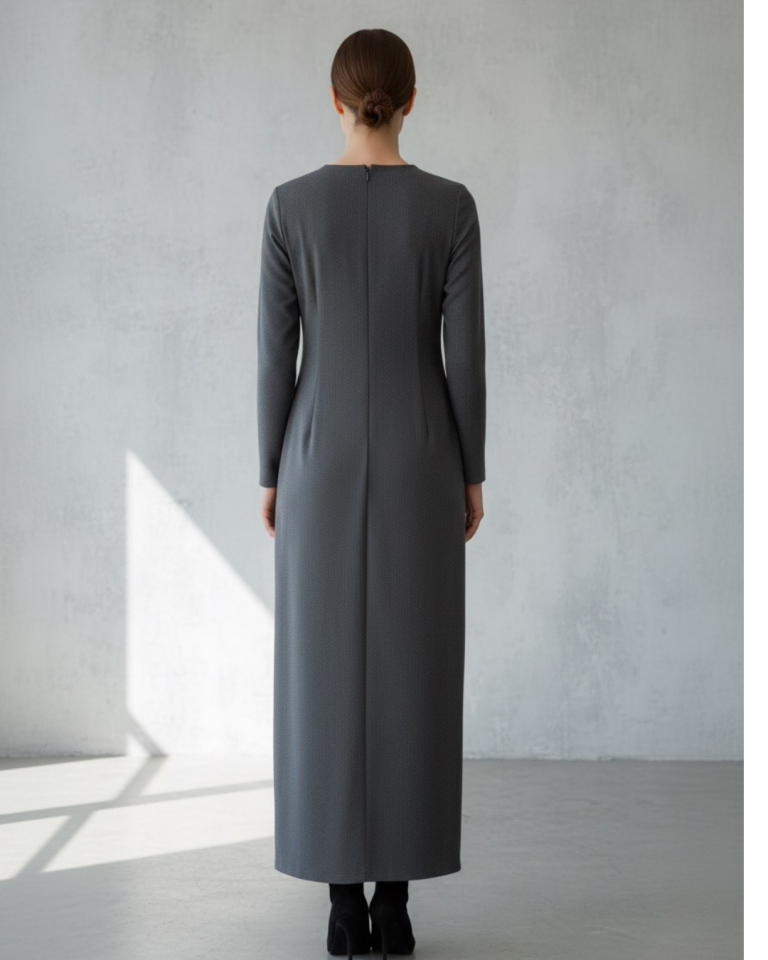 TEK TARAFI CEKET YAKA ELBİSE 40