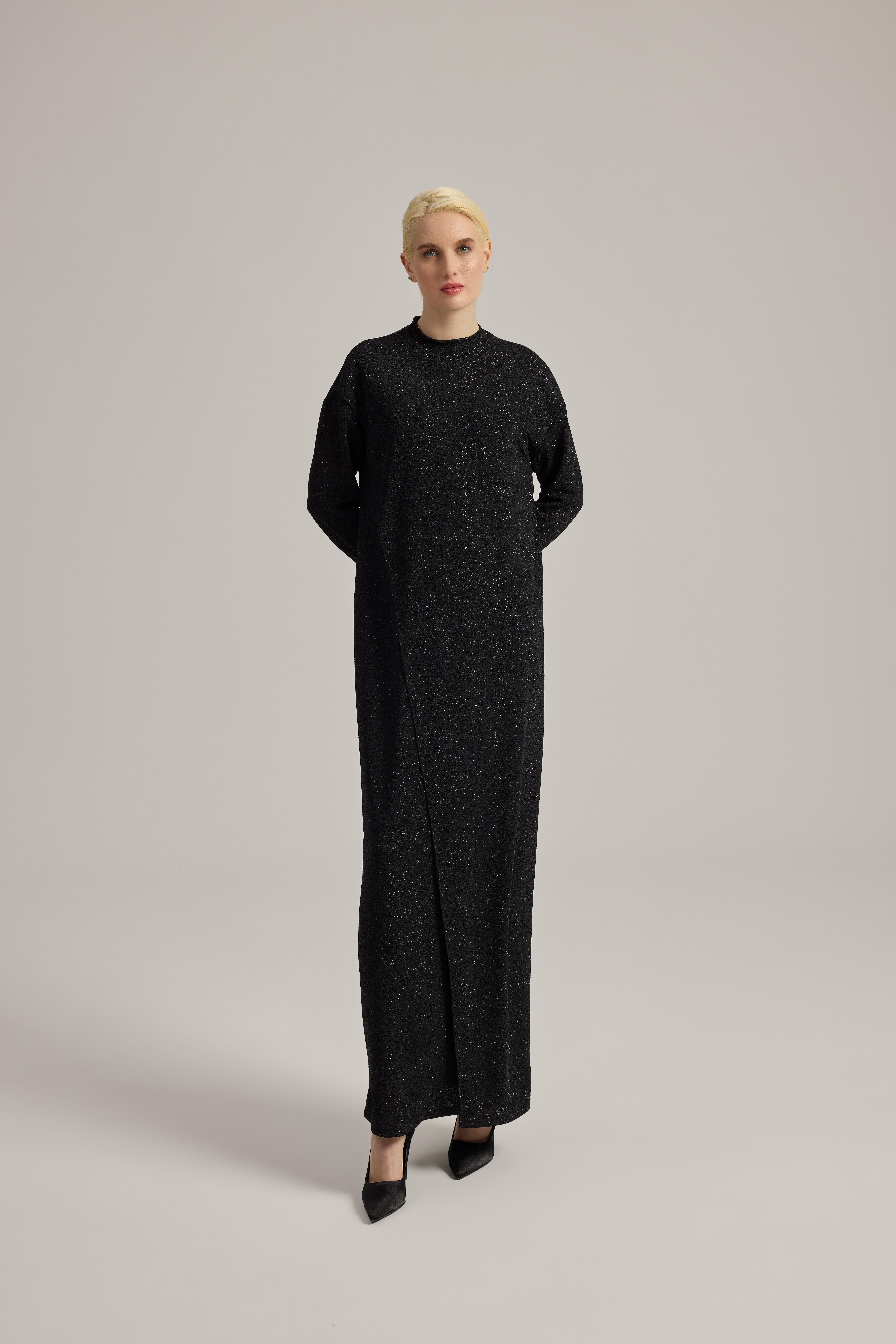 DÜŞÜK KOL ANVELOP GÖRÜNÜMLÜ ELBİSE 48