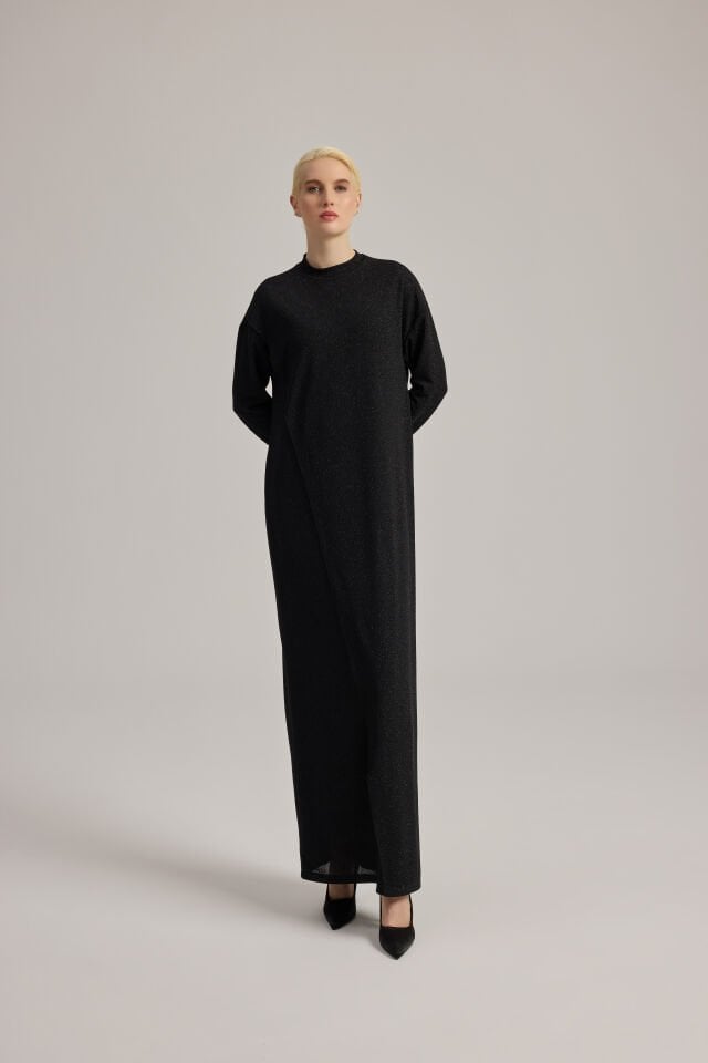 DÜŞÜK KOL ANVELOP GÖRÜNÜMLÜ ELBİSE 48