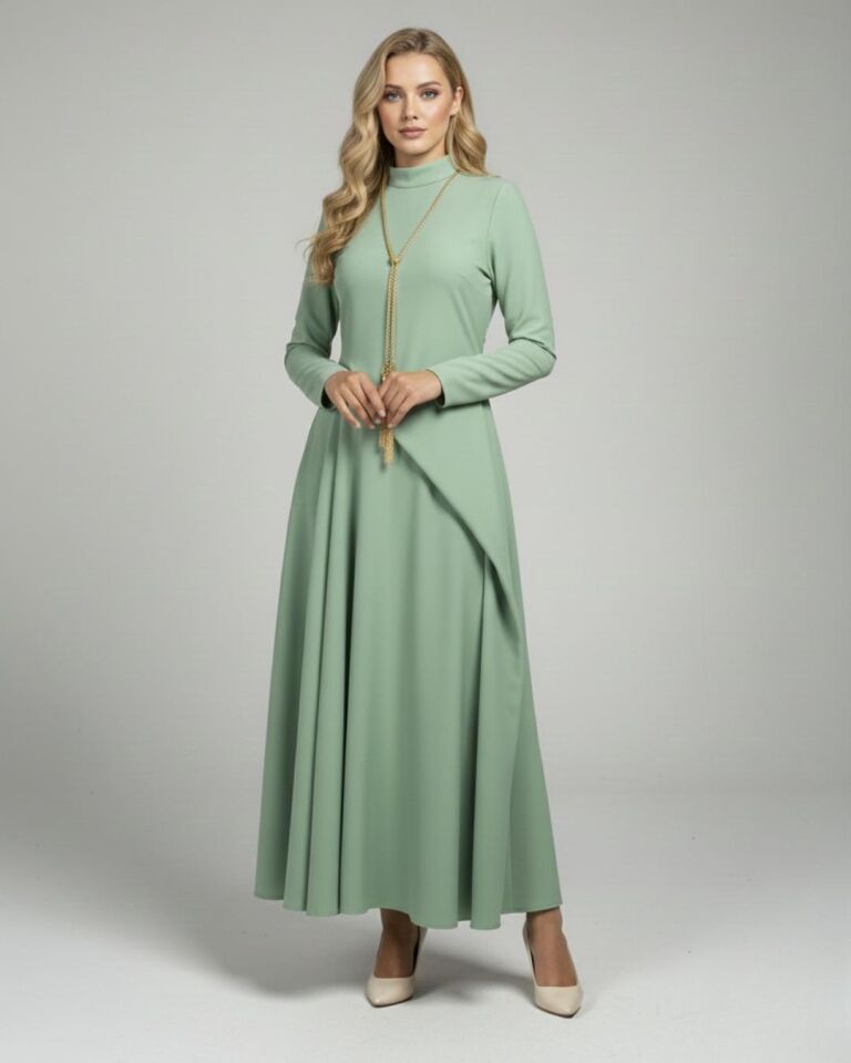 BEDENİ DÖNÜŞLÜ ELBİSE 40 - mürdüm